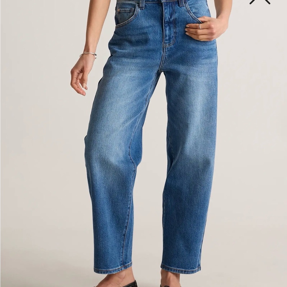 NWOT Quince Bella Stretch Barrel Jeans
